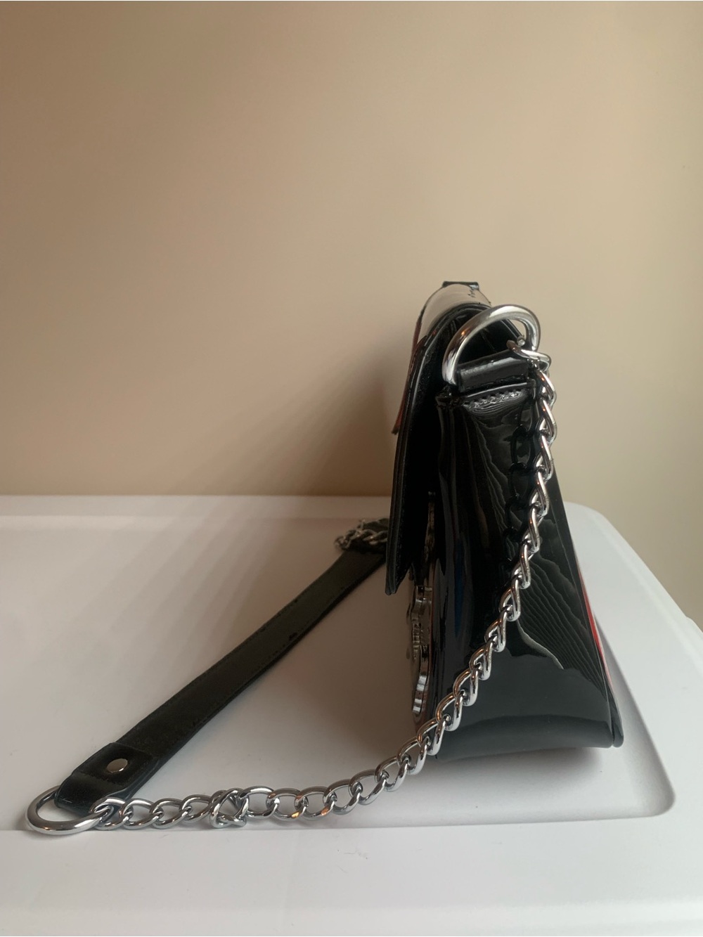 Sourpuss Bat Wing Purse – Hand Pinstriped One-of-a-Kind Custom Piece - Picture 4 of 8